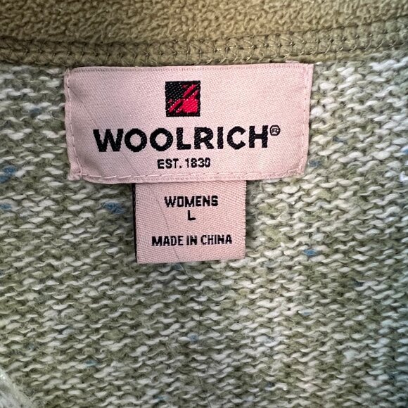 Women's Woolrich Aloe Heather Green Sweater, 1/4 Zip, Size Large, #9624, EUC! - Picture 9 of 15
